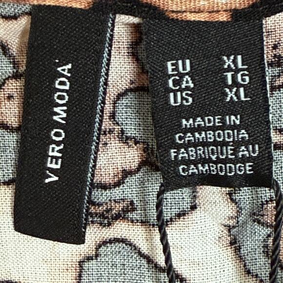 NWT Vero Moda Tan Leopard Print Spaghetti Strap Mini Cocktail Dress Size XL - Picture 4 of 8